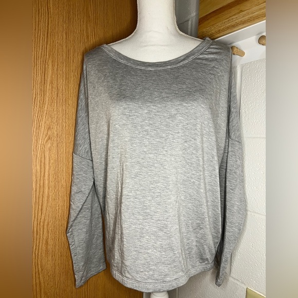Eberjey Heather gray long sleeve lounge top size L - Picture 1 of 5